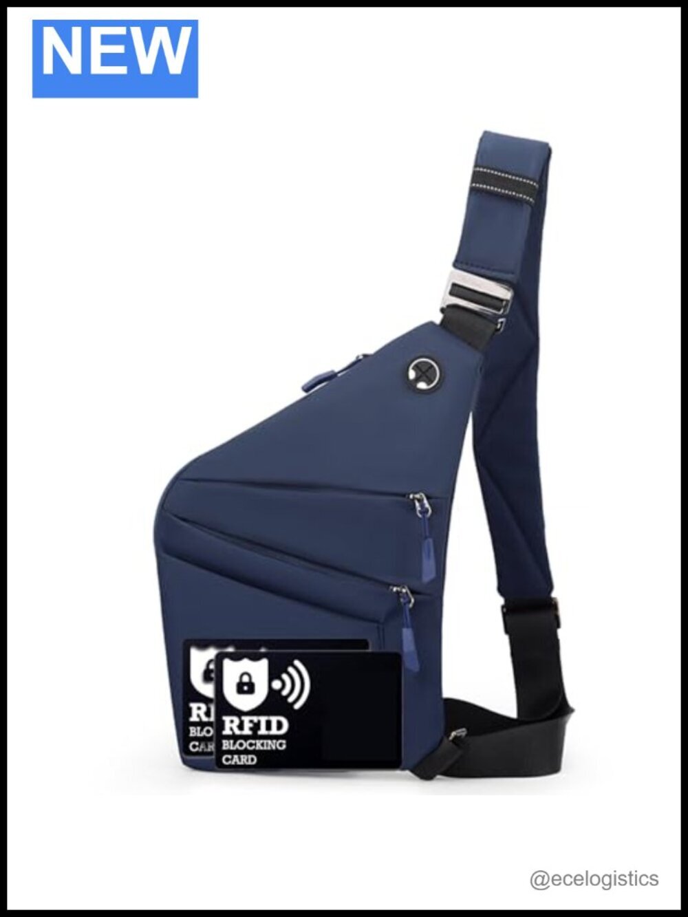 Anti Theft Crossbody Sling Bag with RFID Blocking Cards